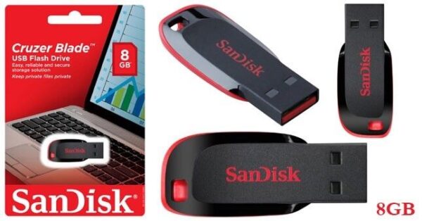 Sandisk 8GB Cruzer Blade USB Flash Drive/Disk